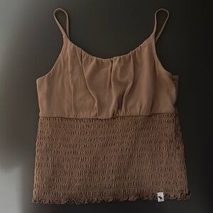 abercrombie kids 7-8 light brown cami cropped tank girls